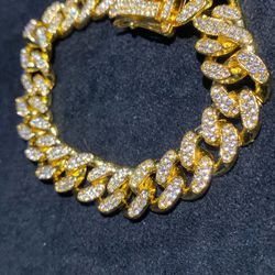 Yellow Gold Lab Diamond Bracelet Used