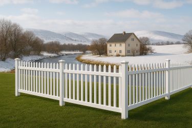 New 4ftx8ft Vinyl Fence White for Front Garden Yard
