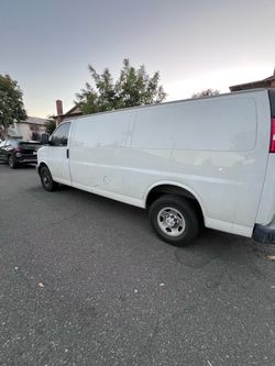 White Full-Size Cargo Van 2021 cargo van with 162000