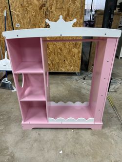 Kids Princess Dress-Up Storage Wardrobe