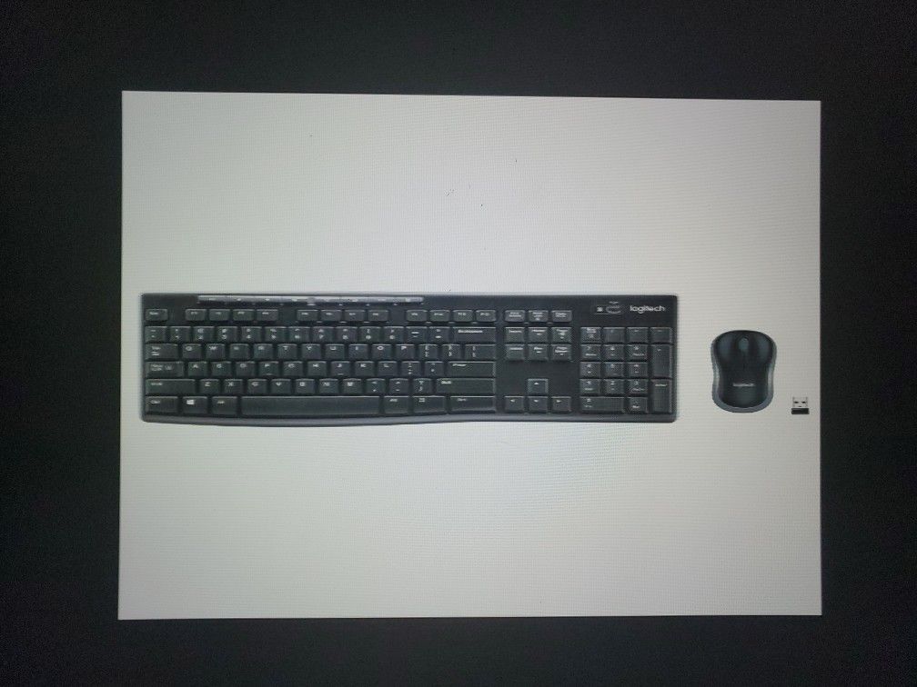 Logitech MK270 Wireless Keyboard & Mouse Combo-Black USB 8 Multimedia Keys Compact Mouse