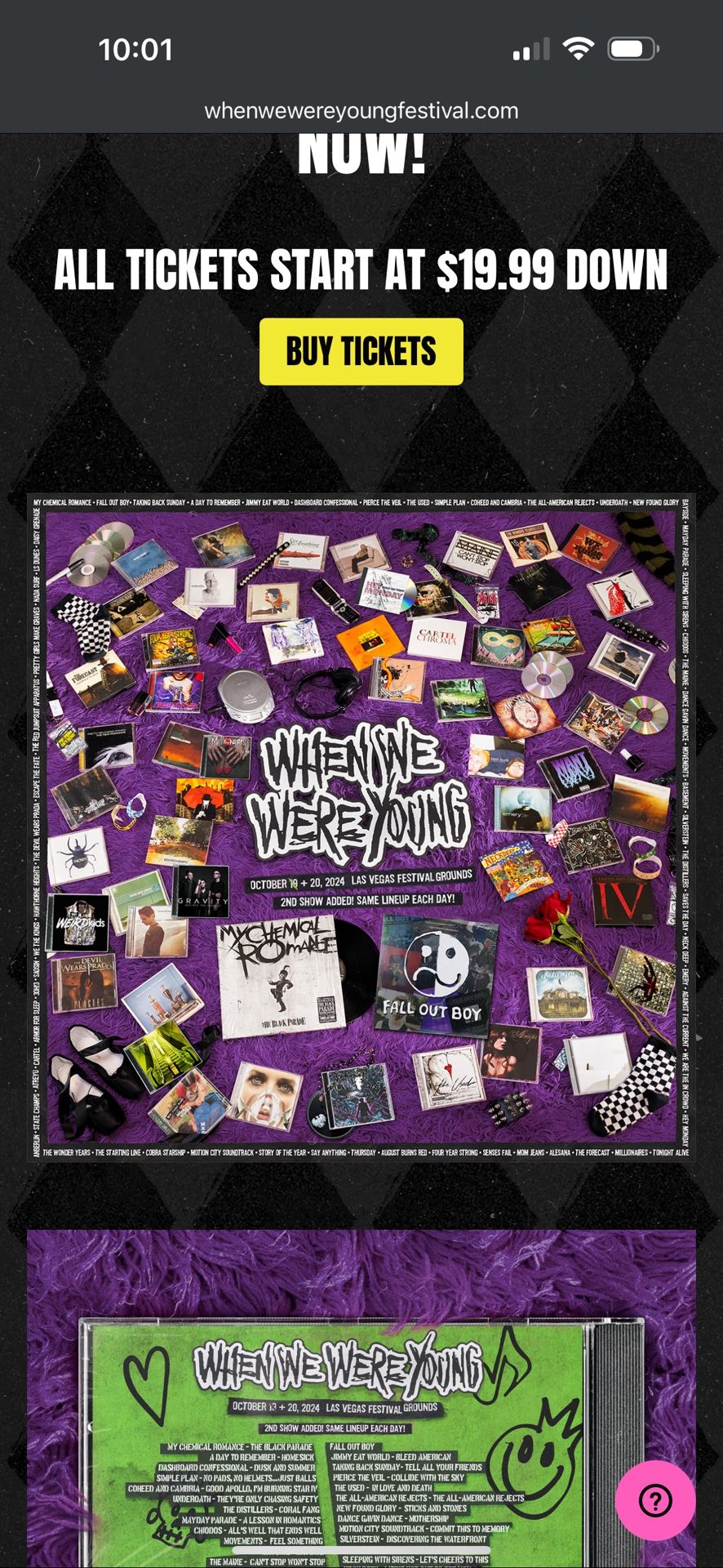 When We Were Young 2024 Sunday October 20 VIP 2 Tickets