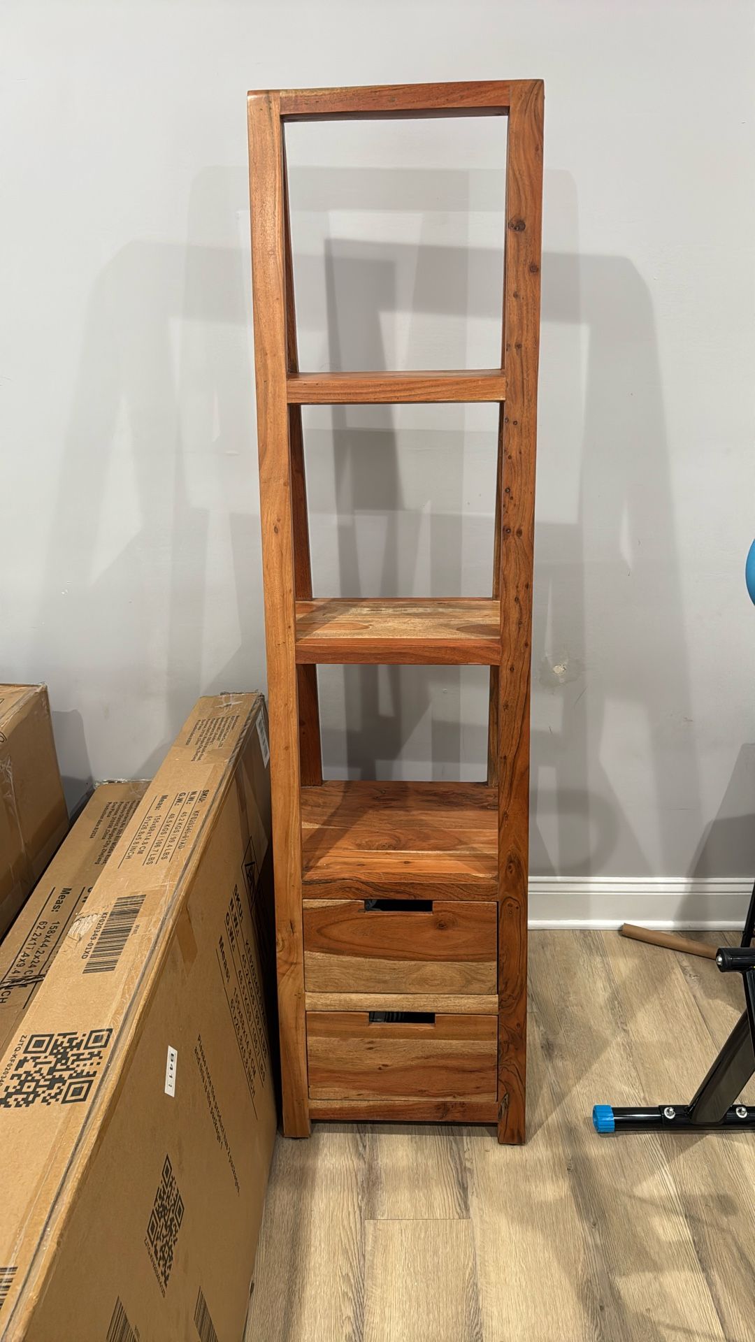 Wooden Shelf With Drawers