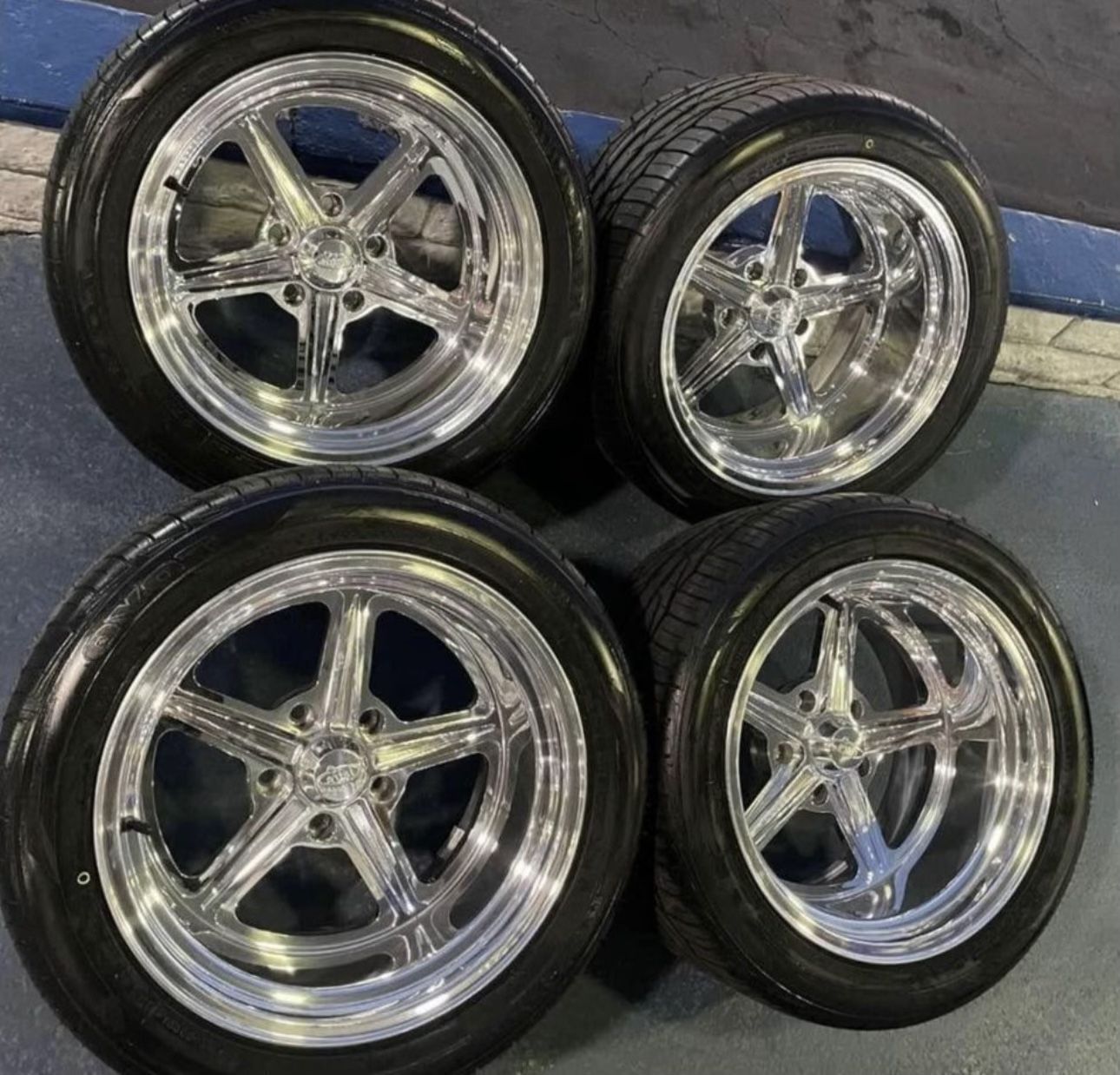 Intro Hauler 17x11 Polished Wheels With Toyo Extensa 315/35/17 Tires For Obs or C-10 Chevy 🔥🔥🔥 