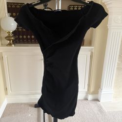 Fashion Nova Black Off Mini Sleeveless V Neck Dress