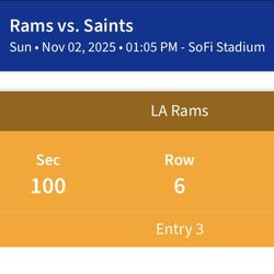 Rams Vs Saints Tickets