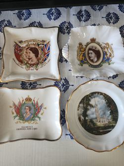 Vintage English plate assortment