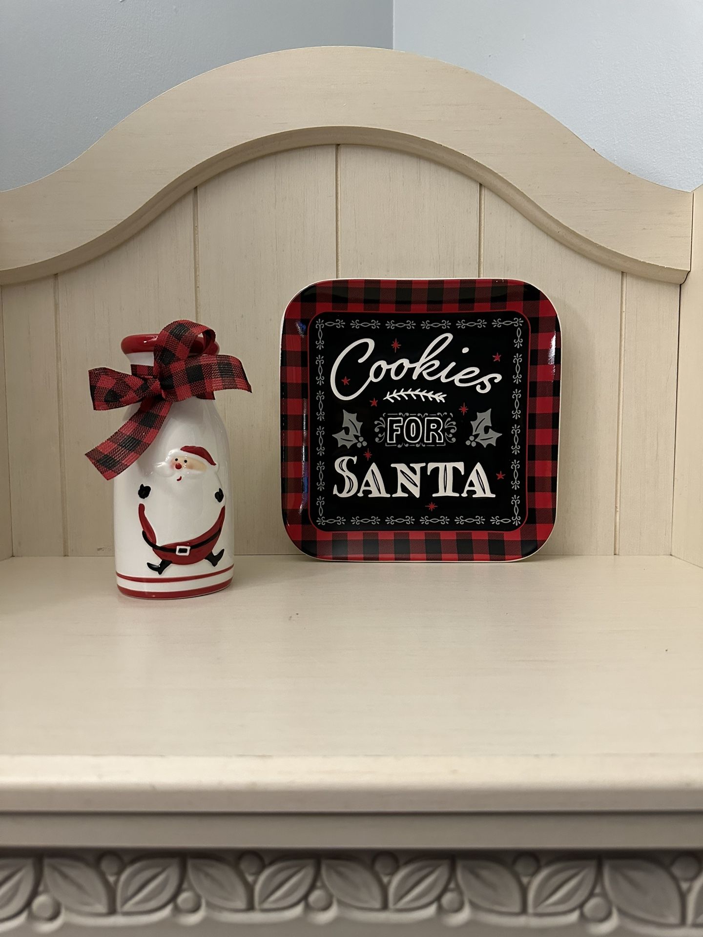Christmas Ceramic Milk Jug & Plate 🍪 🎅🏼