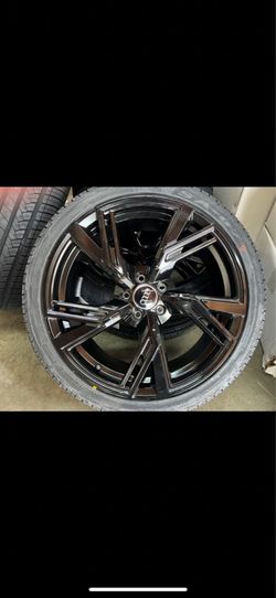 Audi 19” Blk new RS styie rims tires set a4 a5 a6 a7