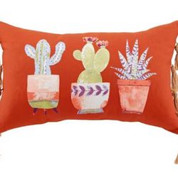 Hampton Bay  Cactus Trio Lumbar Outdoor Throw Pillow set of 2