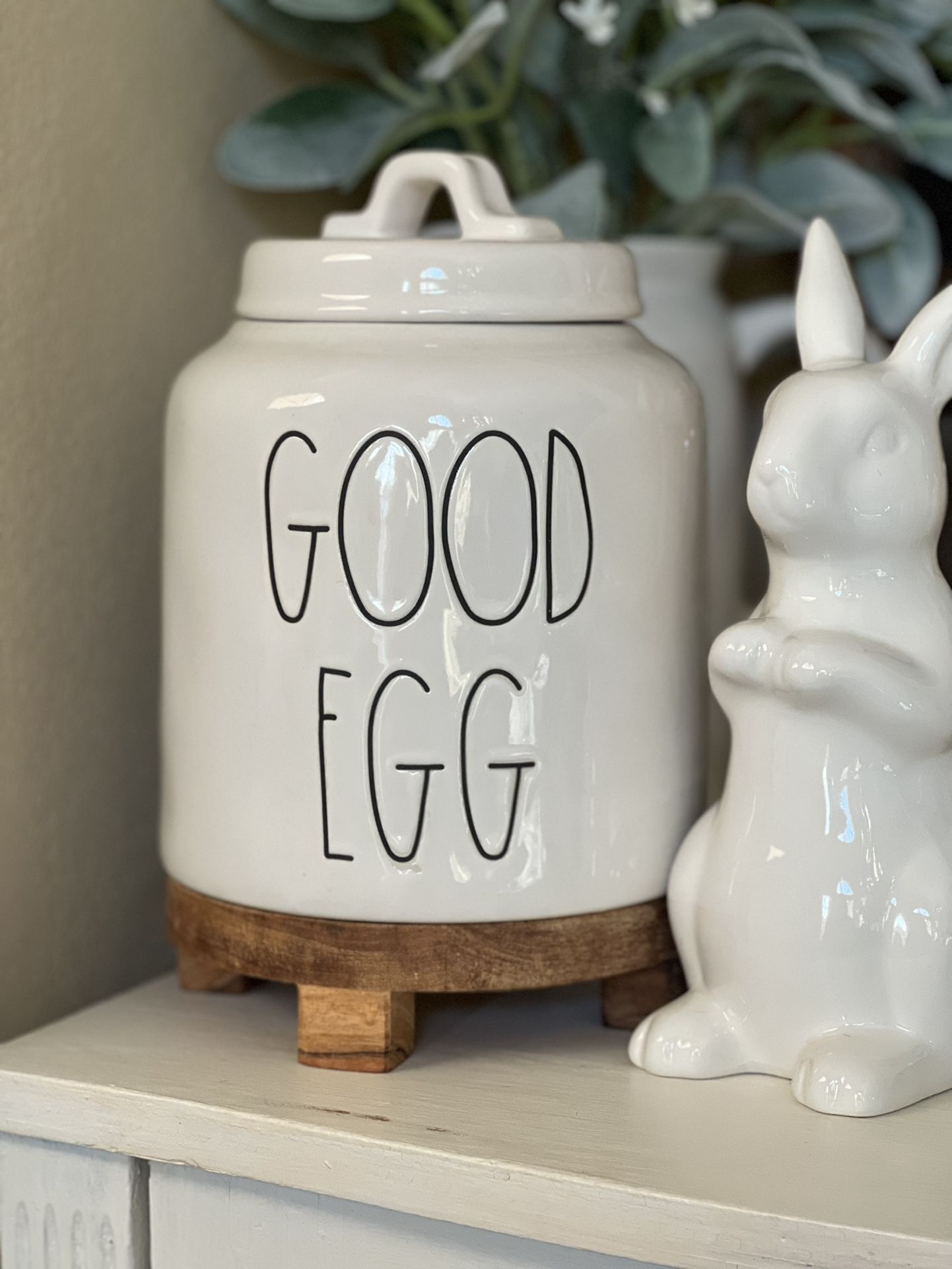 Rae Dunn NWT Good Egg Canister, Easter