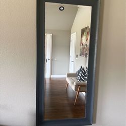 Large Wall Mirror- Gray Frame ( 5’3” x 27.5”)