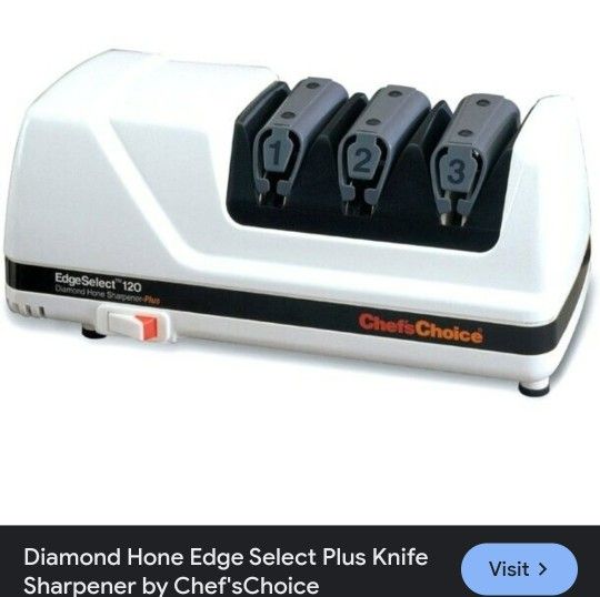 Chef Choice 3 Stage Brushed Metal Diamond Hone Edge Select Electric Knife Sharpener