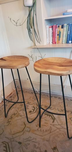2 modern barstools