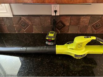Cordless Leaf Blower – Battery & Charger Included – $30