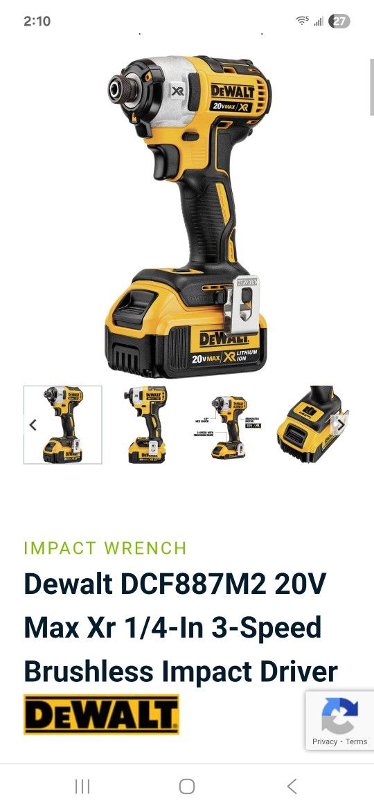 Dewalt Dcf887m2 20 Volt 