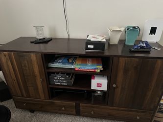 Brown wooden credenza