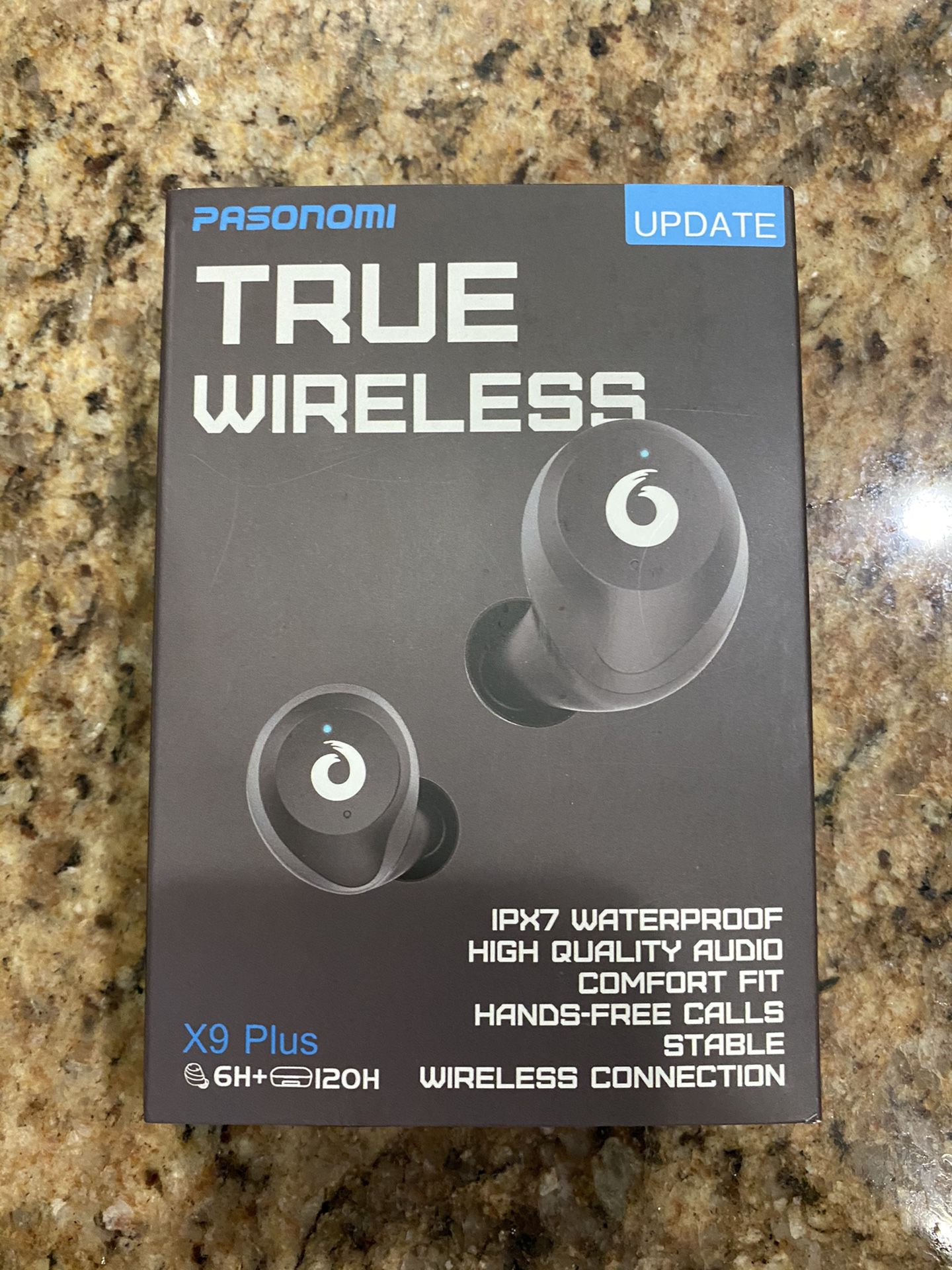 Wireless Earbuds TWS Bluetooth Earbuds Stereo Bluetooth 5.0 Headphones Sports IPX7 Waterproof Wireless Earphones with 2200mah Charging Case/Box, Buil