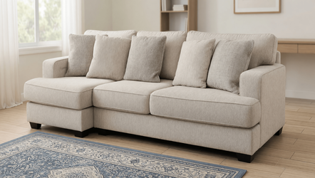4-Year-Old Rawcliffe Beige 3PC Sectional Sofa - Fair Condition - Chandler, AZ
