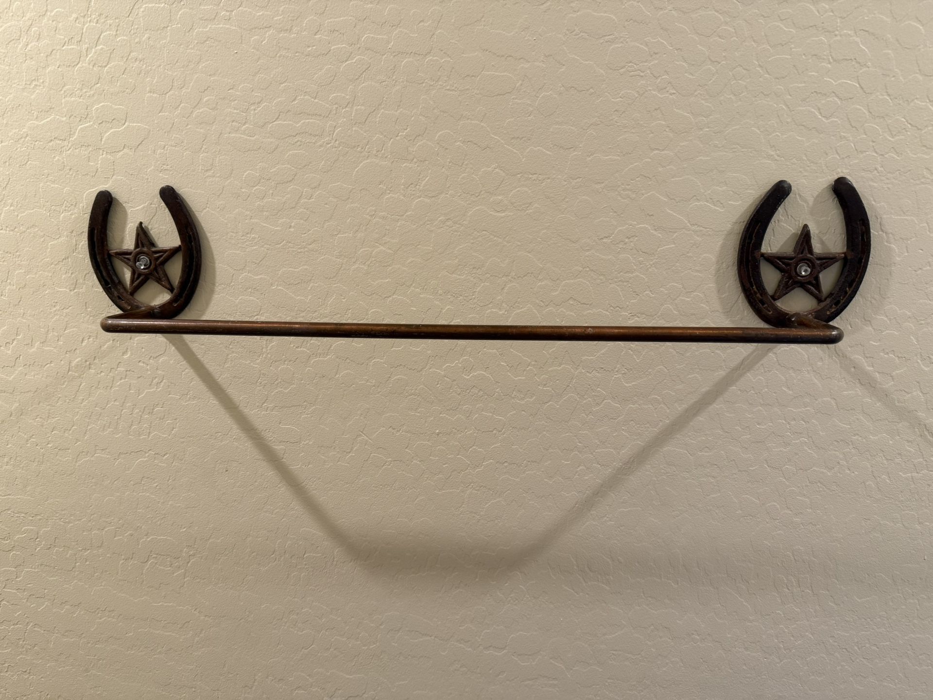 24” Long Horseshoe Iron Towel Holder