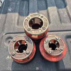 Ridgid Hand Die 3/4"  1"  1-1/4" Set Of 3 Used