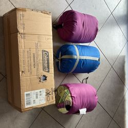 Coleman 8 Person Tent And Sleeping Bags