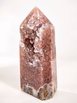 Pink Amethyst Druzy Crystal Tower