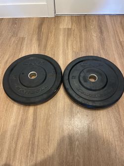 CAP Barbell 25 lb Rubber Bumper Plates – Pair (50 lbs Total) – Olympic 2”
