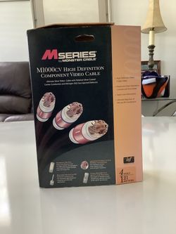 Monster Cable M1000CV  High Definition Component Video Cable 4 Feet NEW