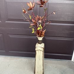 decorative faux flower tall vase