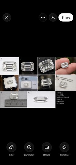 3.0+ Ct Lab Grown Diamond Round Brilliant Certified Excellent Cut Loose Stone