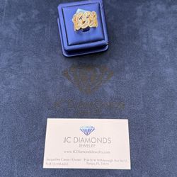 Ring Cubanlink Diamonds Real 10k Gold 