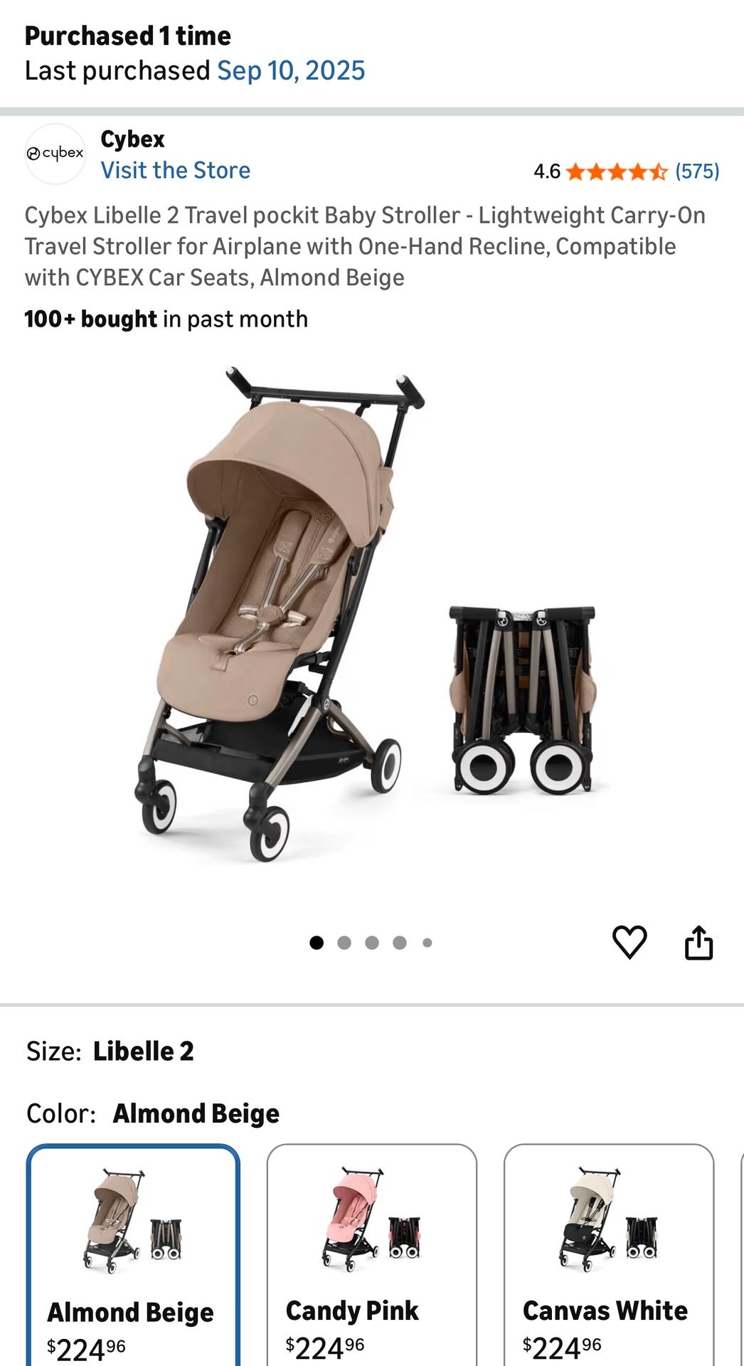 Cybex Libelle Travel Foldable Stroller 