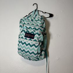 NEW JANSPORT SUPERBREAK BOOKBAG JS00T5010DC BACKPACK CHEVRON AQUA $48.00 SCHOOL