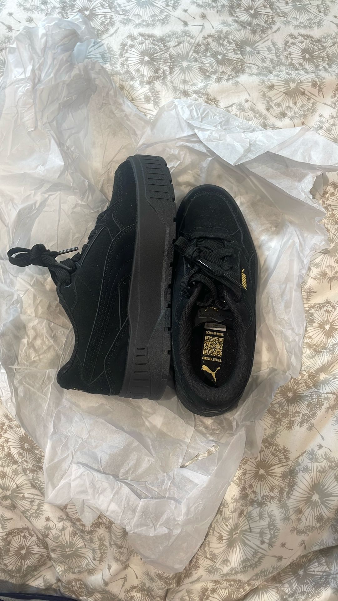 Size US Wn’s 6.5 Black Puma Platform Shoes