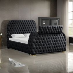 New Queen Bedframe + Mattress 