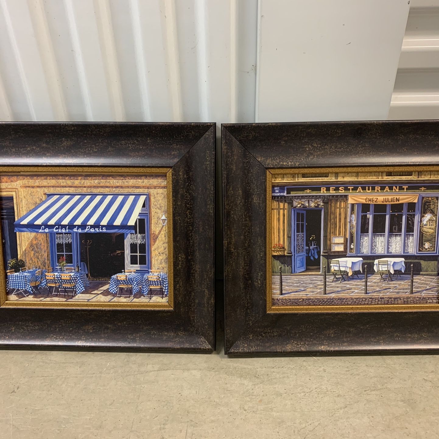 Framed Paris Cafe Prints (set of 2)