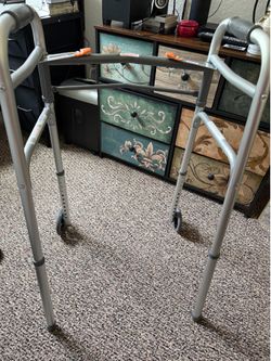 Medical walker with two wheels