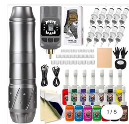 Complete Wireless Rotary Tattoo Machine Kit