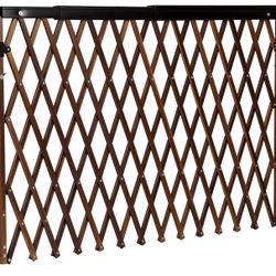 Evenflo Expansion Walk-Thru Room Divider Baby Gate (Farmhouse Collection) Brown