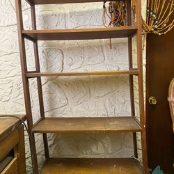 Wood shelf 6 shelf book shelf