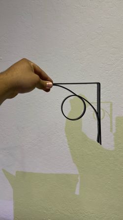 Black Metal Shelf Bracket with Scroll Detail