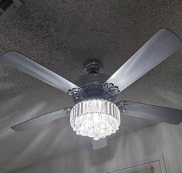 Modern Crystal 52" Ceiling Fan