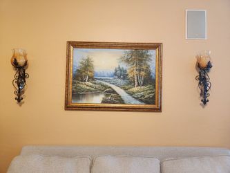 acrylic paint , framed