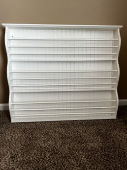 Pottery Barn White Bookshelf (Wall Mounted)