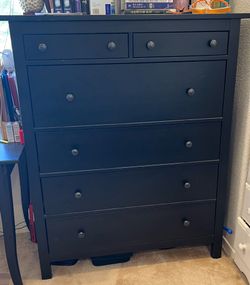 Black IKEA Hemnes dresser