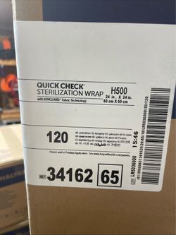 Halyard H500 Quick Check Sterilization Wrap – 24x24 – 120 Sheets – REF 34162