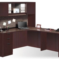 $49 Office Desk with Hutch, Drawers, & Cabinets…MUST GO!!!
