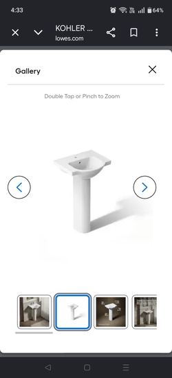 White Pedestal Sink Combo