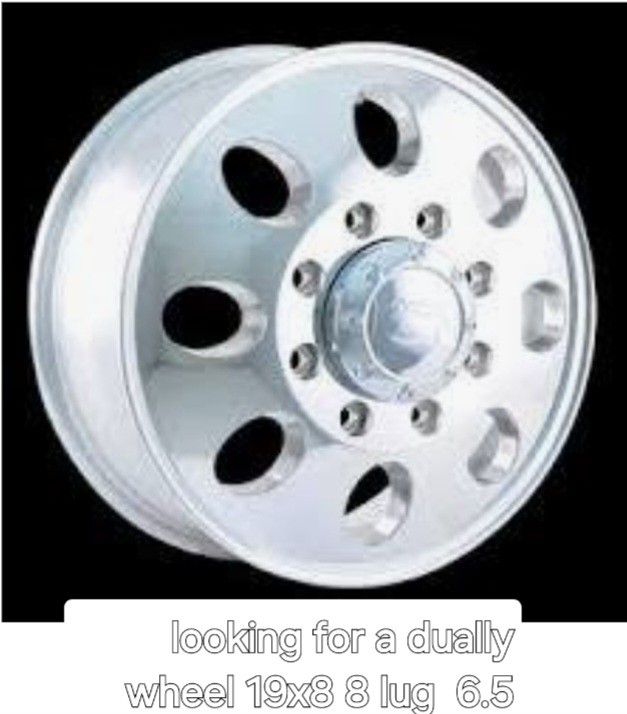 ISO Dually Wheels Size 19x8 8lug 6.5